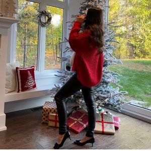 Maternity pleather stylish leggings